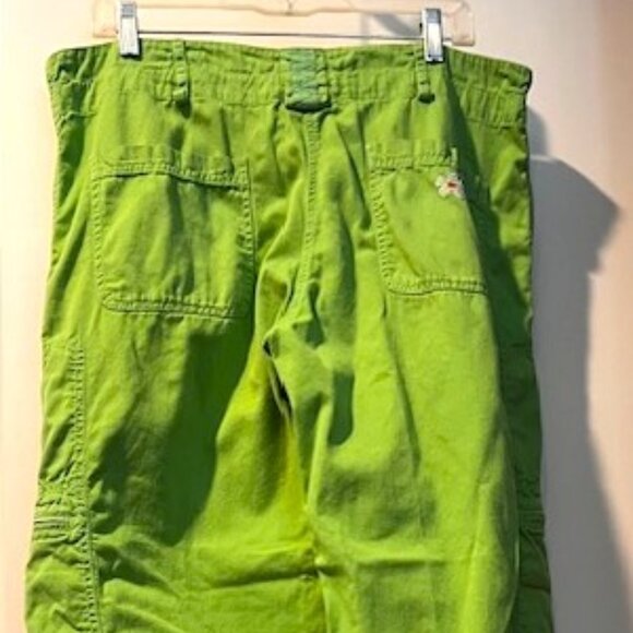 Johnny Was green cargo pants with embroidery - size L - Picture 4 of 8